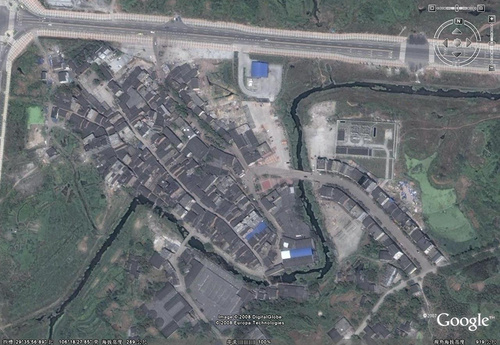 重庆大学城卫星地图